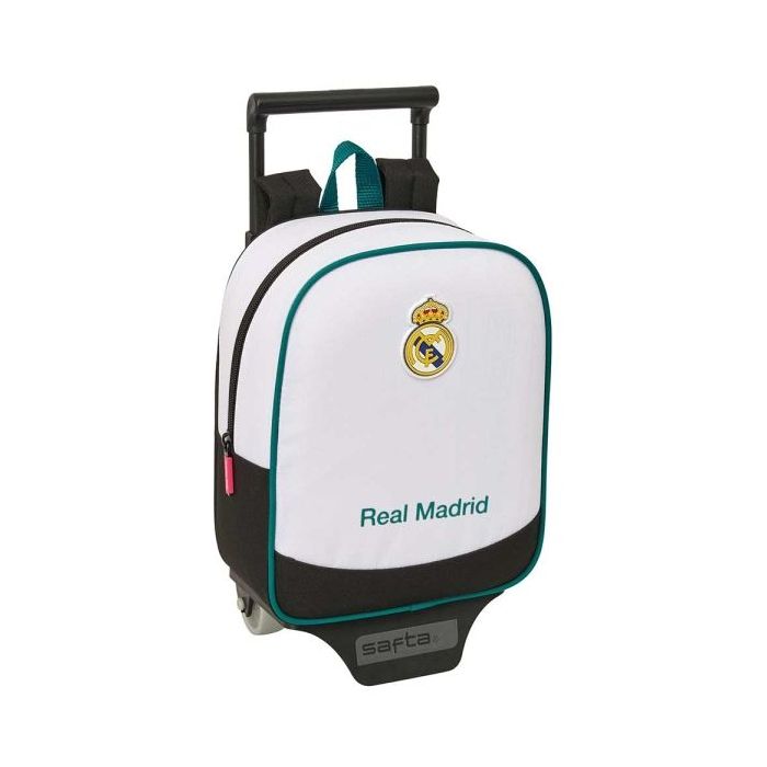 Safta Real Madrid Equipacion 26/27 Mochila con Carro - Extraible - 6L - Tarjeta de Identificacion Personal - Asa de Mano - 22x27