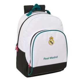 Safta Real Madrid Equipacion 26/27 Mochila - Adaptable a Carro - Bolsillo Frontal - Hombreras y Espalda Acolchada - Cremallera c