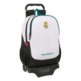 Safta Real Madrid Equipacion 26/27 Mochila con Carro - Extraible - 23L - Portabotellas - Cremallera - Doble Tirador - Asa de Man