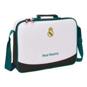 Safta Real Madrid Equipacion 26/27 Maletin con Cremallera - Bandolera Ajustable - Asa Forrada - Doble Tirador - Fondo Semirigido