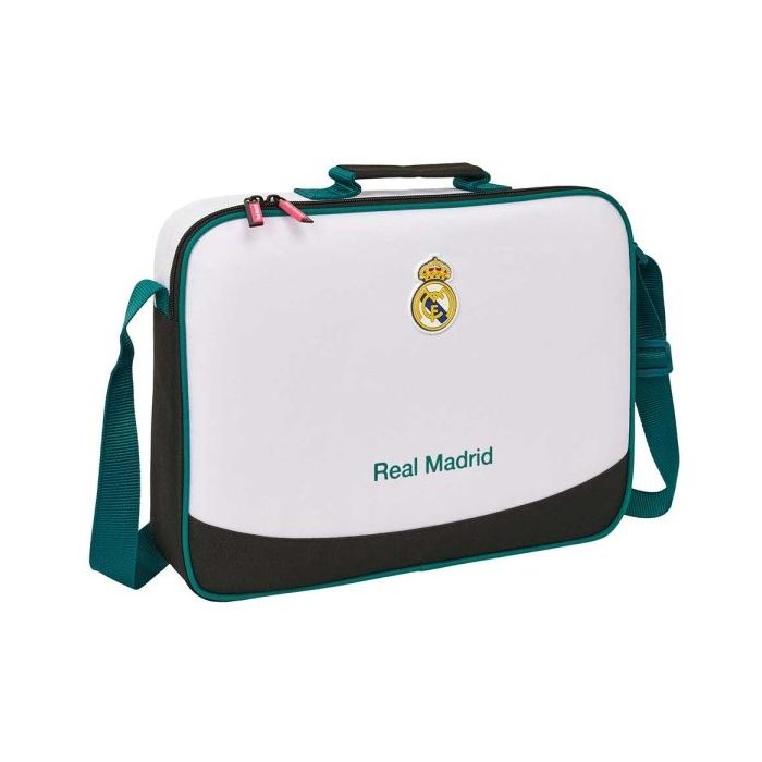 Safta Real Madrid Equipacion 26/27 Maletin con Cremallera - Bandolera Ajustable - Asa Forrada - Doble Tirador - Fondo Semirigido