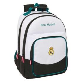 Safta Real Madrid Equipacion 26/27 Mochila - Adaptable a Carro - Bolsillo Frontal - Portabotellas - Cremallera con Doble Tirador