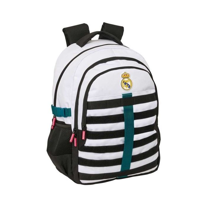 Safta Real Madrid Equipacion 26/27 Mochila para Portatil hasta 15.6  - Bolsillo Trasero Antirrobo - Cremallera Bidireccional - T
