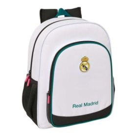 Safta Real Madrid Equipacion 26/27 Mochila - 15L - Adaptable a Carro - Bolsillo Frontal - Portabotellas - Cremallera - Doble Tir