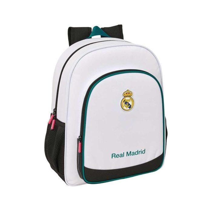 Safta Real Madrid Equipacion 26/27 Mochila - 15L - Adaptable a Carro - Bolsillo Frontal - Portabotellas - Cremallera - Doble Tir