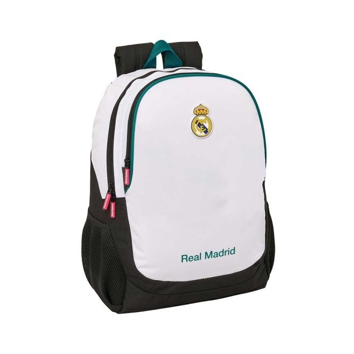 Safta Real Madrid Equipacion 26/27 Mochila - 23L - Adaptable a Carro - Hombreras y Espalda Acolchada - Portabotellas - Cremaller