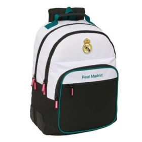 Safta Real Madrid Equipacion 26/27 Mochila - Adaptable a Carro - Bolsillo Frontal - Portabotellas - Cremallera con Doble Tirador
