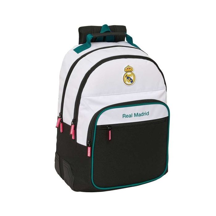 Safta Real Madrid Equipacion 26/27 Mochila - Adaptable a Carro - Bolsillo Frontal - Portabotellas - Cremallera con Doble Tirador