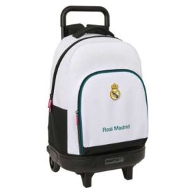 Safta Real Madrid Equipacion 26/27 Mochila con Carro - Extraible - 33L - Portabotellas - Tarjeta de Identificacion Personal - Do