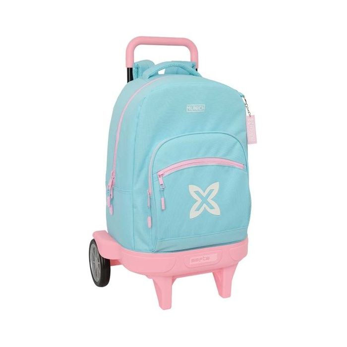 Safta Munich Sky Mochila con Carro - Extraible - 33L - Portabotellas - Tarjeta de Identificacion Personal - Ruedas Antivibracion