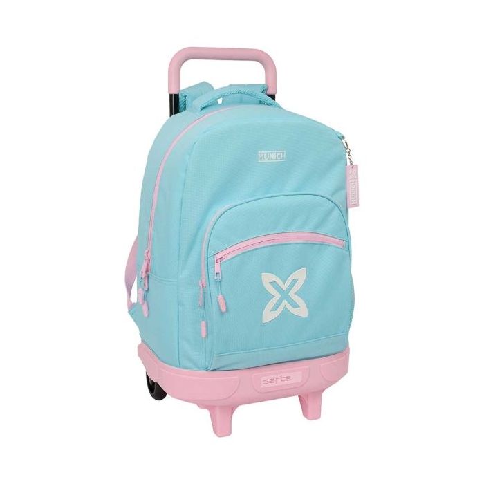 Safta Munich Sky Mochila con Carro - Extraible - 33L - Portabotellas - Tarjeta de Identificacion Personal - Cremallera - Doble T