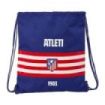 Safta Atletico de Madrid Saco Plano - Cierre con Cordones - Bolsillo Interior con Cremallera - 35x40x1cm - Color Azul Marino