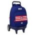 Safta Atletico de Madrid Mochila con Carro - Extraible - 33L - Portabotellas - Tarjeta de Identificacion Personal - Ruedas Antiv