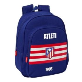 Safta Atletico de Madrid Mochila Infantil - Portabotellas - Bolsillo Frontal - Asa de Mano - Adaptable a Carro - Hombreras Acolc