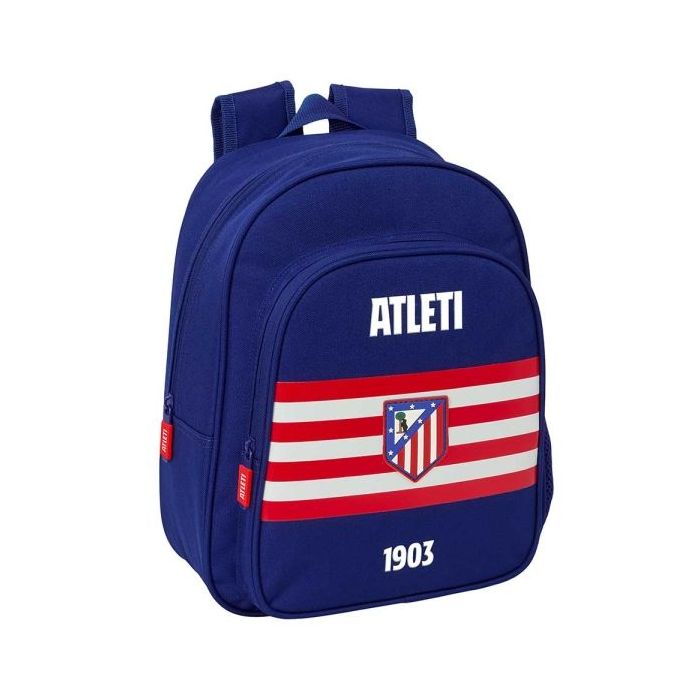 Safta Atletico de Madrid Mochila Infantil - Portabotellas - Bolsillo Frontal - Asa de Mano - Adaptable a Carro - Hombreras Acolc