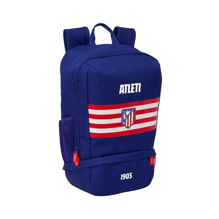 Safta Atletico de Madrid Mochila Zapatillero - Cremallera con Doble Tirador - Bolsillo Interior - Portabotellas - Asa de Mano -