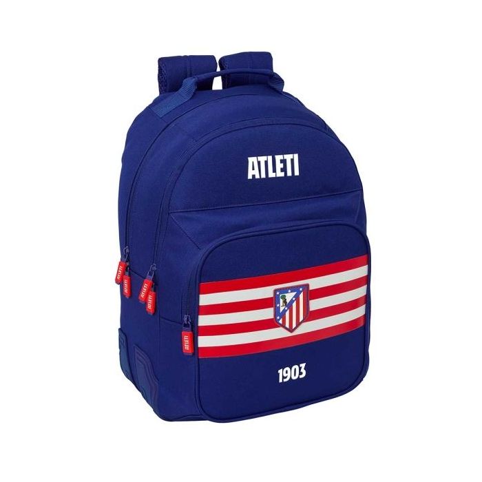 Safta Atletico de Madrid Mochila - Adaptable a Carro - Bolsillo Frontal - Portabotellas - Cremallera con Doble Tirador - Asa de