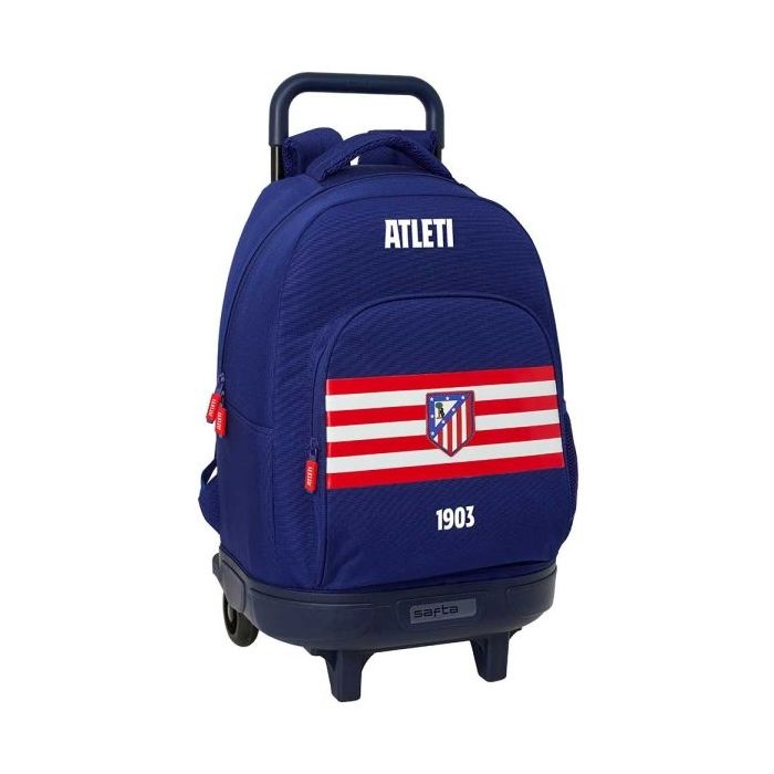 Safta Atletico de Madrid Mochila con Carro - Extraible - 33L - Portabotellas - Tarjeta de Identificacion Personal - Doble Tirado