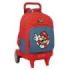 Safta Super Mario Mochila con Carro - Extraible - 33L - Portabotellas - Tarjeta de Identificacion Personal - Ruedas Antivibracio