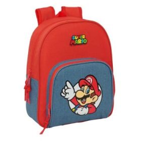 Safta Super Mario Mochila Infantil - Portabotellas - Bolsillo Frontal - Asa de Mano - Adaptable a Carro - Hombreras Acolchadas -