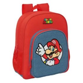 Safta Super Mario Mochila - 15L - Adaptable a Carro - Bolsillo Frontal - Portabotellas - Cremallera con Doble Tirador - Asa de M