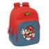 Safta Super Mario Mochila - Adaptable a Carro - Bolsillo Frontal - Portabotellas - Cremallera con Doble Tirador - Asa de Mano -