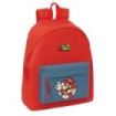 Safta Super Mario Mochila - Bolsillo Frontal - Espalda Acolchada - Hombreras Ergonomicas - Cremallera con Doble Tirador - Asa de