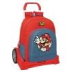 Safta Super Mario Mochila con Carro - Extraible - Bolsillo Frontal - Cremallera con Doble Tirador - Asa de Mano - 32x42x15cm - C