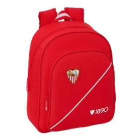 Safta Sevilla FC Mochila Infantil - Portabotellas - Bolsillo Frontal - Asa de Mano - Adaptable a Carro - Hombreras Acolchadas -