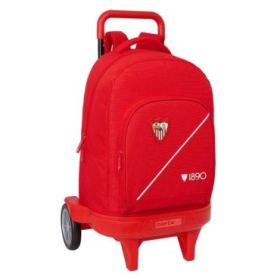 Safta Sevilla FC Mochila con Carro - Extraible - 33L - Portabotellas - Tarjeta de Identificacion Personal - Ruedas Antivibracion