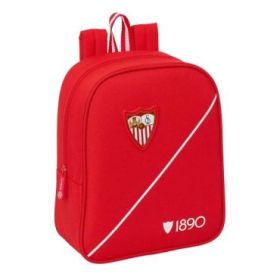 Safta Sevilla FC Mochila Guarderia - 6L - Cremallera - Asa de Mano - Tarjeta de Identificacion Personal - Adaptable a Carrito -