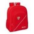 Safta Sevilla FC Mochila - 15L - Adaptable a Carro - Bolsillo Frontal - Portabotellas - Cremallera con Doble Tirador - Asa de Ma