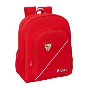 Safta Sevilla FC Mochila - 15L - Adaptable a Carro - Bolsillo Frontal - Portabotellas - Cremallera con Doble Tirador - Asa de Ma