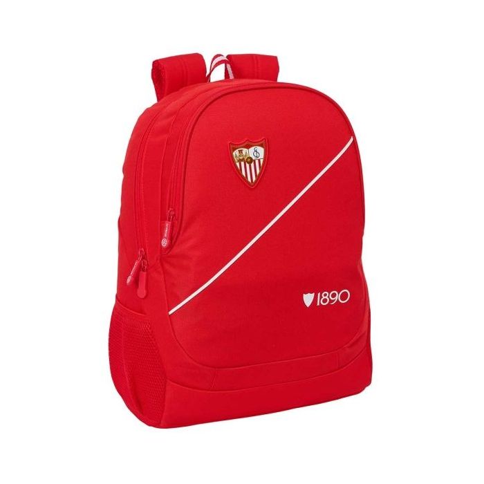 Safta Sevilla FC Mochila - 23L - Adaptable a Carro - Espalda Acolchada - Portabotellas - Cremallera con Doble Tirador - Asa de M