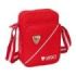 Safta Sevilla FC Bolsito con Bandolera Ajustable - Cierre con Cremallera - Compartimento Trasero con Velcro - Bolsillo Frontal -