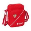 Safta Sevilla FC Bolsito con Bandolera Ajustable - Cierre con Cremallera - Compartimento Trasero con Velcro - Bolsillo Frontal -
