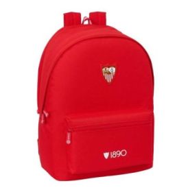 Safta Sevilla FC Mochila para Portatiles hasta 15.6  - Bolsillo para Tablet hasta 11  - Antirrobo - Asa de Mano - Conector USB -