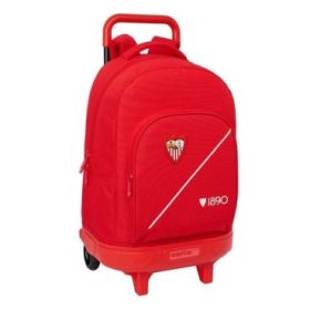 Safta Sevilla FC Mochila con Carro - Extraible - 33L - Portabotellas - Tarjeta de Identificacion Personal - Cremallera con Doble