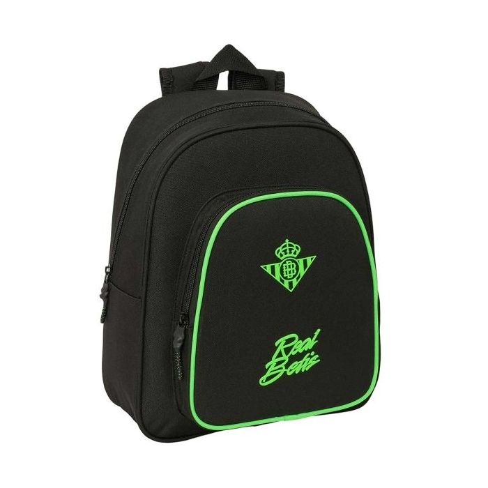 Safta Real Betis Balompie Mochila Infantil - Portabotellas - Bolsillo Frontal - Asa de Mano - Adaptable a Carro - Hombreras Acol