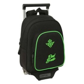Safta Real Betis Balompie Mochila con Carro - Extraible - Portabotellas - Bolsillo Frontal - Asa de Mano - 28x34x10cm - Color Ne
