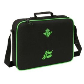 Safta Real Betis Balompie Maletin con Cremallera - Bandolera Ajustable - Asa Forrada - Doble Tirador - Fondo Semirigido - 38x28x