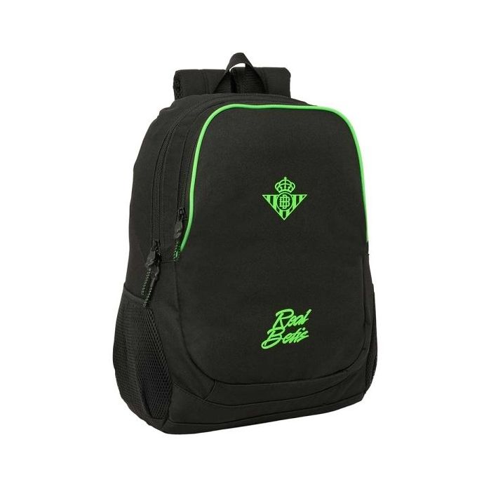 Safta Real Betis Balompie Mochila - 23L - Adaptable a Carro - Espalda Acolchada - Portabotellas - Cremallera con Doble Tirador -