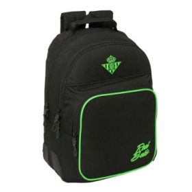 Safta Real Betis Balompie Mochila - Adaptable a Carro - Bolsillo Frontal - Portabotellas - Cremallera con Doble Tirador - Asa de