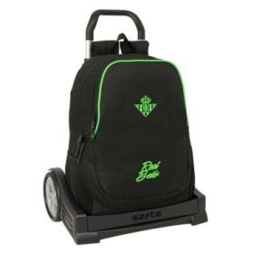 Safta Real Betis Balompie Mochila con Carro - Extraible - 23L - Portabotellas - Cremallera con Doble Tirador - Asa de Mano - Esp