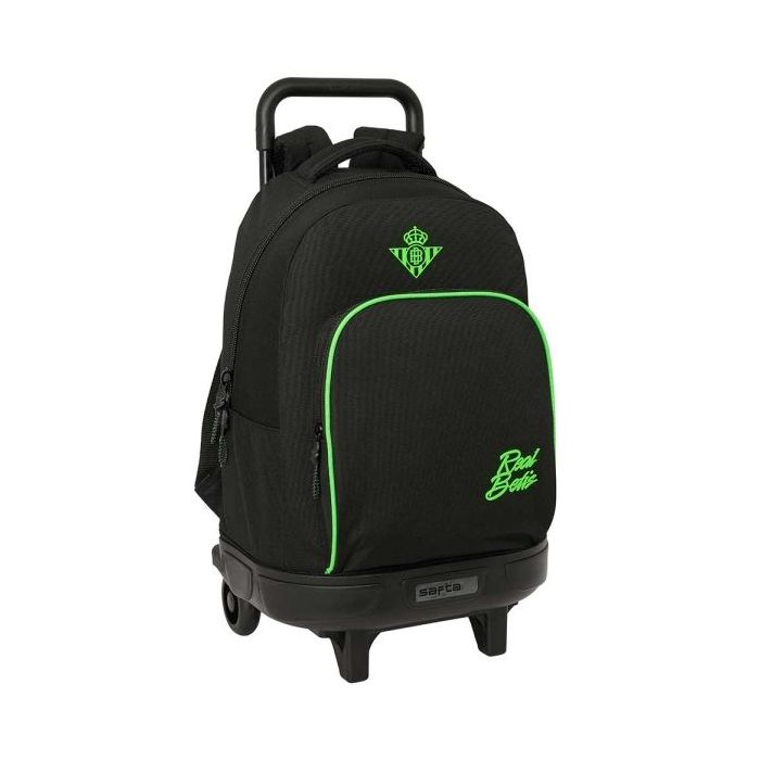 Safta Real Betis Balompie Mochila con Carro - Extraible - 33L - Portabotellas - Tarjeta de Identificacion Personal - Doble Tirad