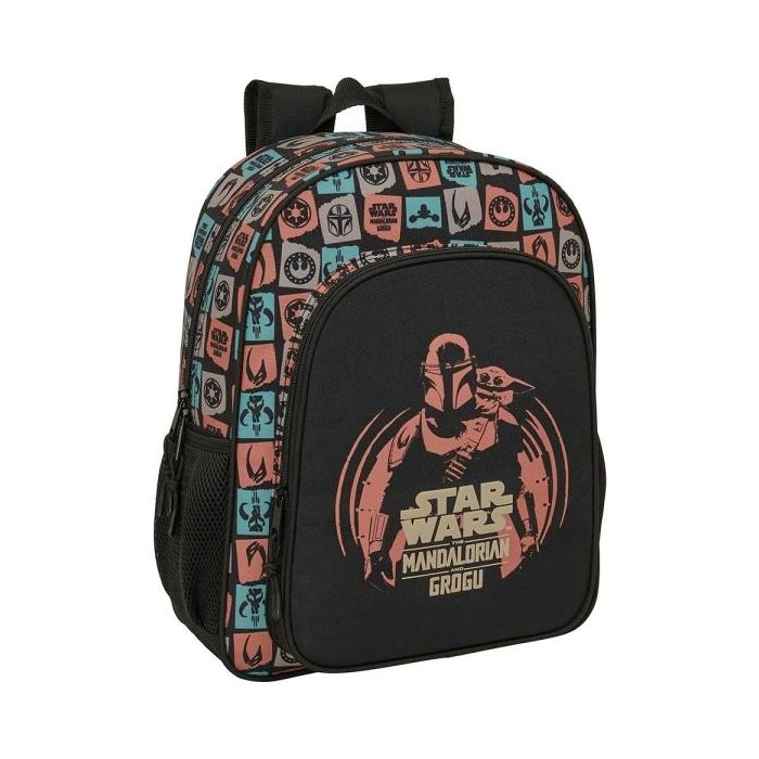 Safta Mandalorian and Grogu Mochila - 15L - Adaptable a Carro - Bolsillo Frontal - Portabotellas - Cremallera con Doble Tirador