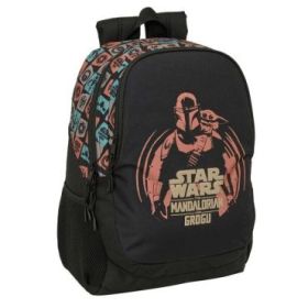 Safta Mandalorian and Grogu Mochila - 23L - Adaptable a Carro - Espalda Acolchada - Portabotellas - Cremallera con Doble Tirador