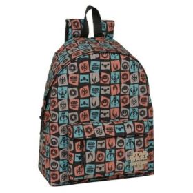Safta Mandalorian and Grogu Mochila - Bolsillo Frontal - Espalda Acolchada - Hombreras Ergonomicas - Cremallera con Doble Tirado