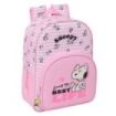 Safta Snoopy Mochila Infantil - Portabotellas - Bolsillo Frontal - Adaptable a Carro - Hombreras Acolchadas - 26x34x11cm - Color