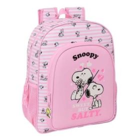 Safta Snoopy Mochila - 15L - Adaptable a Carro - Bolsillo Frontal - Portabotellas - Cremallera con Doble Tirador - Asa de Mano -